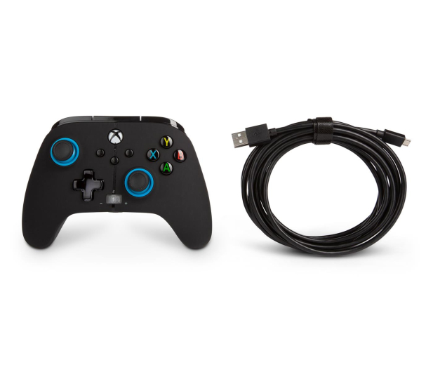 PowerA XS Pad przewodowy Enhanced Blue Hint - 635890 - zdjęcie 7